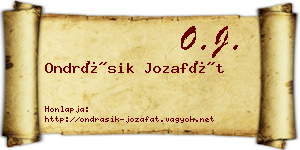 Ondrásik Jozafát névjegykártya